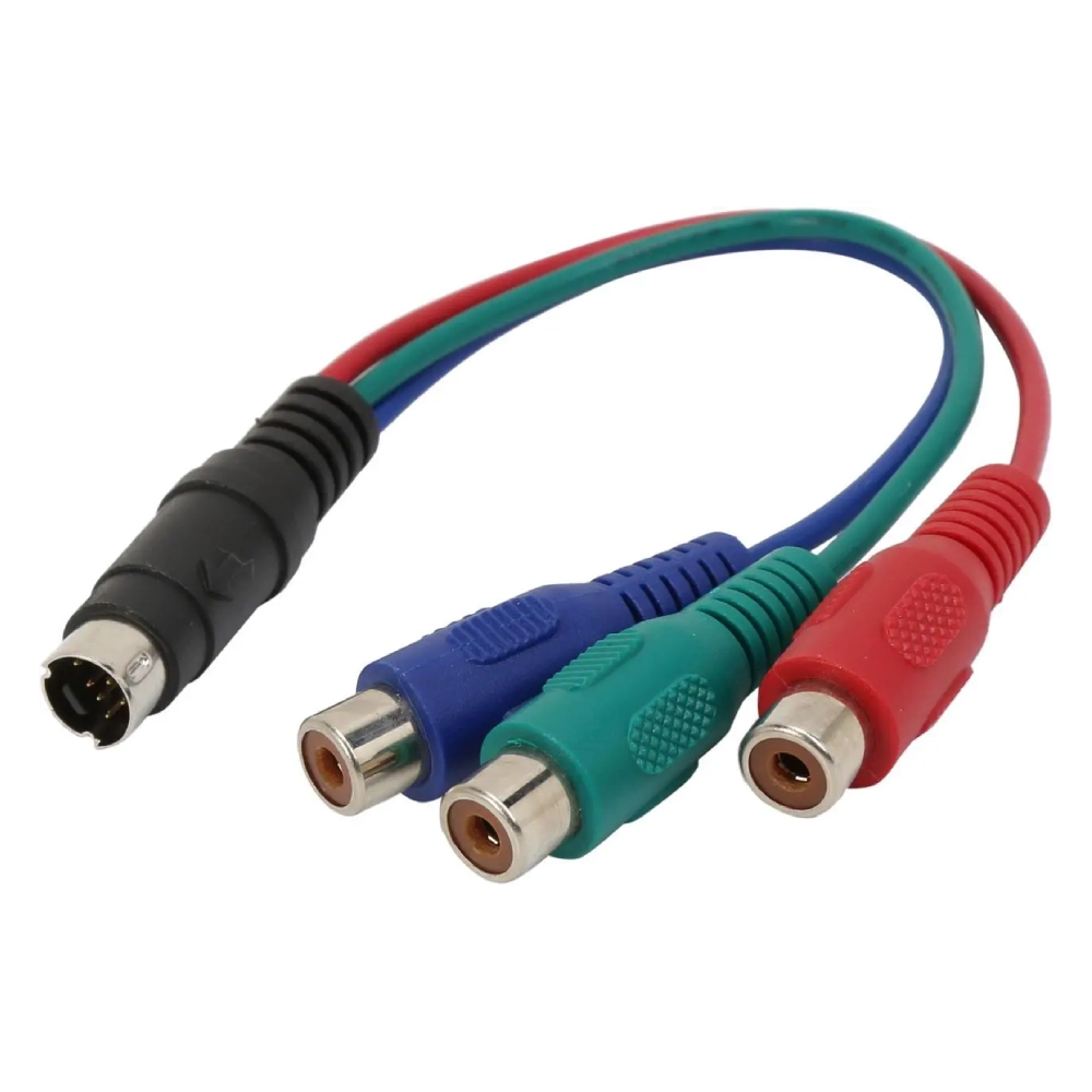 S-Video to 3 RCA RGB 7-Pin Video Adapter Cable view 3